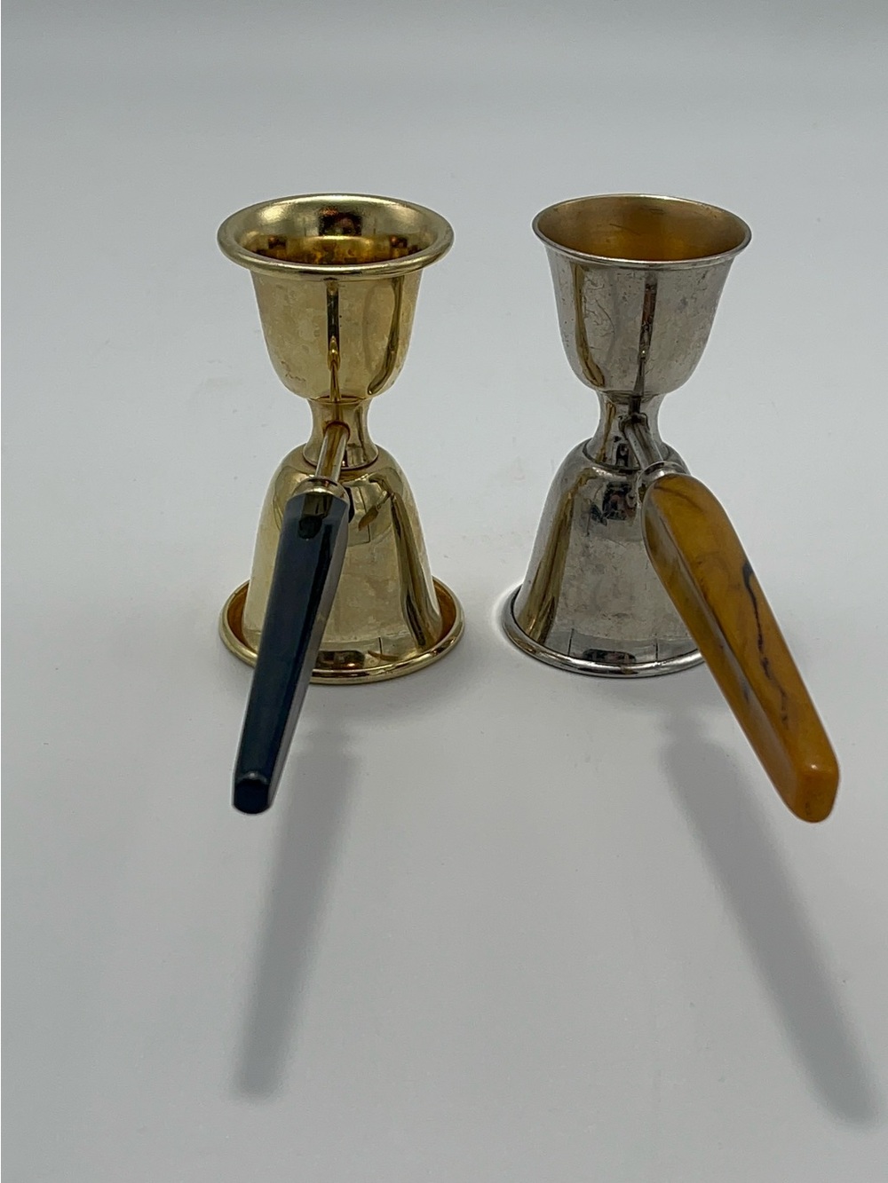 Vintage drink measures with handles - set of two - Drinkware barware